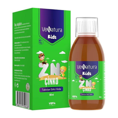 VeNatura Kids Zinc Supplement - 3.38 fl oz, Gluten-Free, Vegan Liquid Zinc for Children Aged 4-10