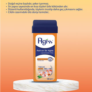 Agiss Natural Roll-On Wax: 100% Natural Resin for Easy, Sugar-Free Hair Removal on Normal Skin | Removes Short Hairs for Smooth Skin Agiss Roll-On Wax: Natural Hair Removal for Normal Skin roll-on wax, natural hair removal, waxing for normal skin, at home waxing, sugar free wax, hair removal for short hair, natural resin wax, easy waxing, roll on wax for legs, smooth skin hair removal, roll on wax, natural wax, hair removal, sugar-free, normal skin, at-home hair removal, short hair removal, natural resin, e