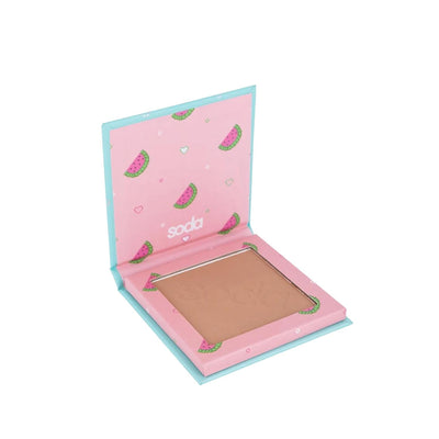 Soda Vacation Vibe Toz Bronzer 102 Summer Vibe - Compact Bronzer Makeup Powder for Natural-Looking Tan