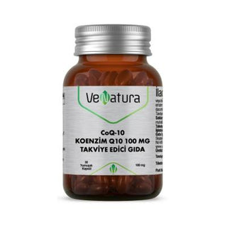 venatura koenzim q10 dietary supplement bottle, 30 capsules of venatura koenzim q10 Venatura Koenzim Q10 100 Mg - Dietary Supplement | 30 Capsules Venatura Koenzim Q10 100 Mg | 30 Capsules koenzim-q10, dietary-supplement, vegan-friendly, vegetarian-friendly, health-supplement, energy-support, wellness, immune-support, ai-generated, capsules