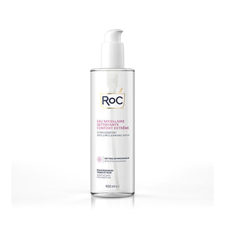 RoC Micellar Cleansing Water - Gentle & Hydrating Makeup Remover for Sensitive Skin | Deep Pore Cleansing, Mineral Enriched, Alcohol-Free (13.53 fl oz) RoC Micellar Water: Gentle Makeup Remover & Hydrating Cleanser micellar water, cleansing water, makeup remover, sensitive skin cleanser, hydrating cleanser, mineral enriched cleanser, deep pore cleansing water, RoC micellar water, alcohol free cleanser, gentle face cleanser, RoC, face cleanser, skin cleanser, makeup removal, hydration, glycol, mineral comple