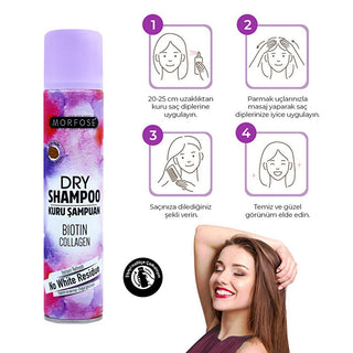 Morfose Extra Volume Dry Shampoo - Biotin & Collagen - Oil Absorbing, No Residue - Instant Hair Volume Booster, Waterless Cleanser Morfose Volume Dry Shampoo: Oil Absorbing, Biotin & Collagen Dry shampoo, Volume dry shampoo, Biotin collagen dry shampoo, Oil absorbing dry shampoo, Hair volume booster, No residue dry shampoo, Waterless hair cleanser, Extra volume dry shampoo, hair care, hair product, biotin, collagen, oil absorption, volume, no residue, cleansing, hair refresh, beauty, personal care, hair vol