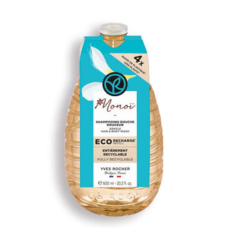 Monoi Eko Refill Eco-Friendly Shampoo and Body Wash - Gentle Cleansing for Hair and Body, 20.29 fl oz Monoi Eko Refill Eco-Friendly Shampoo & Body Wash - Gentle & Sustainable eco-friendly shampoo, body wash, sustainable personal care, recycled plastic packaging, gentle cleansing, Monoi Eko Refill, eco-conscious, natural ingredients, multi-purpose cleansing, pH balanced, sensitive skin, environmentally friendly, green beauty, natural personal care, shower routine, daily shower, sustainable living