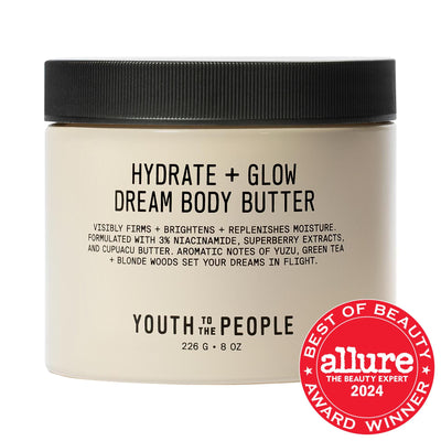 Superberry Firm + Glow Dream Body Butter with Niacinamide, Hyaluronic Acid + Antioxidants - Luxurious Hydration & Firmin
