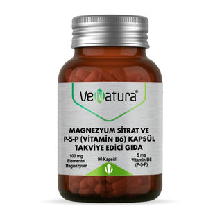 venatura-magnesium-citrate-b6-capsules, venatura-magnesium-capsules-bottle VeNatura Magnesium Citrate & P-5-P (Vitamin B6) - 90 Capsules VeNatura Magnesium Citrate & P-5-P (Vitamin B6) Capsules magnesium, vitamin-b6, health-supplements, venatura, capsules, magnesium-citrate, wellness, nutrition, ai-generated, energy-support