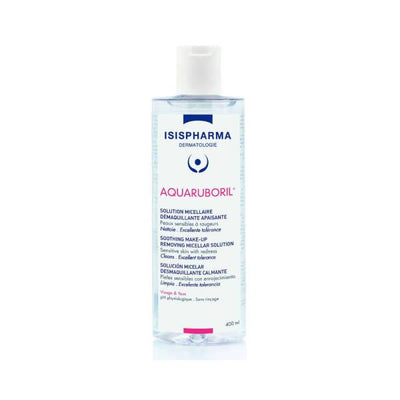 Isis Pharma Aquaruboril Micellar Cleansing Solution: Gentle & Fragrance-Free Makeup Remover for Sensitive Skin - No Rins