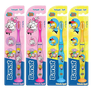 Banat Kral Şakir Children's Toothbrush - Soft Bristle, Ergonomic Design for Kids Aged 5+ Banat Kral Şakir Toothbrush for Kids - Soft & Ergonomic Children's toothbrush, Kral Şakir toothbrush, Soft bristle toothbrush for kids, Ergonomic toothbrush for children, Toothbrush with protective cap, Kids oral hygiene, Children's dental care, Fun toothbrush for kids, Kral Şakir character toothbrush