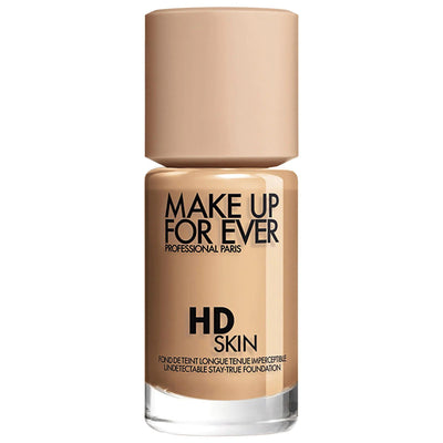 HD Skin Waterproof Natural Matte Liquid Foundation by Make Up For Ever - Long Lasting, Eco Friendly Packaging, Natural F