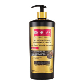 bioblas-black-garlic-shampoo-1000ml, black-garlic-hair-treatment Bioblas Black Garlic Shampoo - 1000 ml for Healthy Hair and Shine | Perfect for Hair Loss Recovery Bioblas Black Garlic Shampoo - 1000 ml for Healthy Hair bioblas, black-garlic-shampoo, hair-care, hair-loss-treatment, sulfate-free, shampoo-for-damaged-hair, hair-nourishing, ai-generated, professional-hair-products, daily-use-shampoo