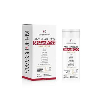 Swissoderm Anti-Hair Loss Shampoo 50ml - Natural Hair Care for Postpartum Hair Loss Swissoderm Anti-Hair Loss Shampoo 50ml - Natural Hair Care Anti-Hair Loss Shampoo, Natural Hair Care, Vegan Hair Products, Cruelty Free Cosmetics, Postpartum Hair Loss Solution, Organic Shampoo, Hair Loss Treatment, Natural Ingredients, Biotin Shampoo, Tea Tree Shampoo, Niacinamide Shampoo, Gentle Shampoo, Safe for Postpartum, Travel Size Shampoo