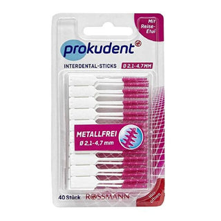 Prokudent Metal-Free Interdental Brushes - 40 Count, Gentle Oral Hygiene for Braces & Bridges Prokudent Interdental Brushes - Gentle & Effective Oral Care interdental brushes, metal-free interdental brushes, oral hygiene, dental care, braces cleaning, gentle on gums, effective plaque removal, various sizes, 40 count, Prokudent, dental hygiene products, oral care, interdental cleaning, braces care, bridge cleaning, soft bristles, flexible bristles
