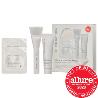 Shani Darden Triple Acid Signature Facial Peel Kit: Resurface, Brighten & Smooth Skin | Glycolic & Lactic Acid Peel | Vegan & Cruelty-Free Shani Darden Facial Peel: Brighten, Smooth Skin at Home facial peel, acid peel, glycolic acid peel, lactic acid peel, pore cleansing mask, skin brightening treatment, vegan skincare, cruelty-free skincare, at-home facial peel, exfoliating peel solution, facial treatments, skincare, glycolic acid, lactic acid, mandelic acid, kaolin clay, bentonite clay, exfoliating peel, 
