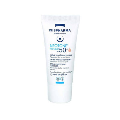 Isis Pharma Neotone SPF 50+ Mineral Tinted Sunscreen Cream: UVA/UVB Broad Spectrum Protection for Sensitive Skin, Even S