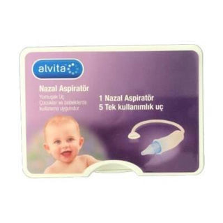 Alvita Nasal Aspirator for Babies & Children - Gentle Suction, Easy to Clean, Safe & Effective Nasal Congestion Relief Alvita Nasal Aspirator - Safe & Effective Nasal Congestion Relief nasal aspirator, baby nasal aspirator, child nasal aspirator, Alvita Nazal Aspiratör, safe nasal suction, easy nasal care, baby health, baby hygiene, nasal congestion relief, baby care products, gentle suction, non-invasive, easy to clean, simple design
