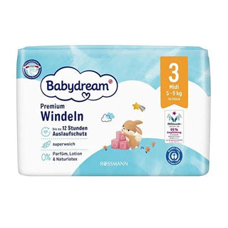 Babydream Baby Diapers Size 3 - 46 Count, High Absorbency, Soft, and Dermatologically Approved Babydream Diapers Size 3 - High Absorbency & Soft Baby Diapers, High Absorbency Diapers, Soft Diapers for Sensitive Skin, Dermatologically Approved Diapers, Lateksiz Bebek Bezi, Parfümsüz Bebek Bezi, Size 3 Diapers, 46 Count Diapers, Babydream Diapers, Nighttime Diapers, Comfortable Diapers