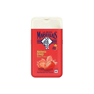 Le Petit Marseillais Strawberry Scented Shower Gel - Natural, Gentle Cleansing, Dermatologically Tested - 8.45 fl oz Le Petit Marseillais Strawberry Shower Gel - Natural & Gentle shower gel, strawberry scented shower gel, natural shower gel, gentle cleansing shower gel, dermatologically tested shower gel, Le Petit Marseillais, Mediterranean strawberries, biologically degradable, plant-based moisturizer, natural ingredients, gentle cleansing, pleasant fragrance, daily shower, refreshing shower, sensitive ski