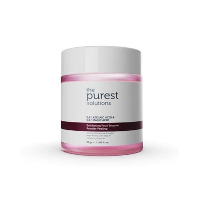 The Purest Solutions Exfoliating Fruit Enzyme Powder Peel: Gentle Azelaic & Malic Acid Exfoliant for Brighter, Radiant S