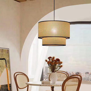 Homing Woven Hanging Lamp with 2-Tier Design - Decorative Lighting Solution with E27 Socket, Energy-Efficient LED Compatible Homing Woven Hanging Lamp - Decorative LED Lighting Hanging Lamp, Woven Lamp Shade, E27 Socket Lamp, LED Lighting, Decorative Lighting, Unique Lamp Designs, Home Decor, Interior Decor, Energy-Efficient Lighting, Stylish Lighting Solutions, CE Certified Lighting, Home Lighting, Modern Lighting Fixtures