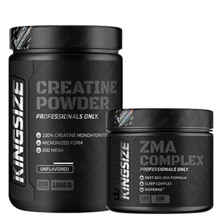 Kingsize Nutrition Creatine Powder + ZMA Complex Combination