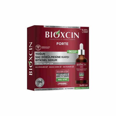 Bioxcin Forte Hair Growth Serum: Advanced Hair Loss & Thickening Formula - Plant-Based Biocomplex B11, Vitamins & Antiox