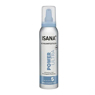Isana Power Ultra Strong Hold Hair Mousse - 48 Hour Lasting Style, UV Protection, Vegan & Dermatologically Tested Isana Power Ultra Hair Mousse - 48hr Hold, UV Protection hair styling product, strong hold hair mousse, vegan hair care, UV-filtered hair mousse, long-lasting hair styling, cruelty-free beauty products, dermatologically tested cosmetics, super strong hold hair products, 48-hour styling, hair mousse, styling products for long hair, vegan beauty products