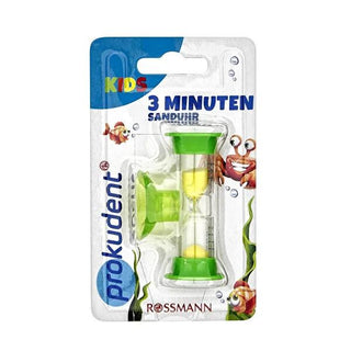 Prokudent 3-Minute Sand Timer for Kids - Fun Brushing Timer for Children's Oral Hygiene Prokudent 3-Minute Sand Timer for Kids' Oral Hygiene sand timer, children's oral hygiene, dental care for kids, brushing timer, bathroom accessory for kids, kids oral care, fun brushing, good oral hygiene habits, non-electric timer, simple dental care, kids bathroom accessories