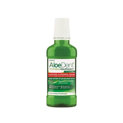 Optima Aloe Vera Alcohol-Free Mouthwash - Fluoride-Free, Gentle Oral Care for Sensitive Teeth - 8.45 fl oz