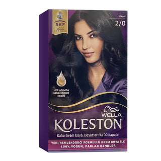 Koleston Permanent Cream Hair Dye Kit Black 2/0