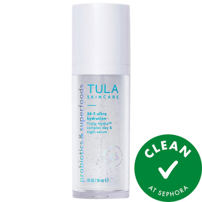 TULA 24-7 Ultra Hydration Facial Serum: Triple Hyaluronic Acid, Squalane & Collagen - Intensely Hydrates, Plumps Skin & 