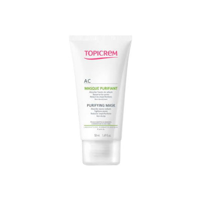 Topicrem AC Purifying Mask: Deep Pore Cleansing Clay Mask for Oily & Acne-Prone Skin | Blemish Reduction & Mattifying | 