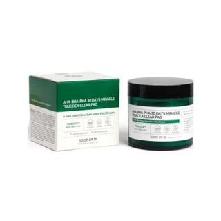 Some By Mi AHA-BHA-PHA 30 Days True Cica Clear Exfoliating Face Pads - Gentle Skincare for Blackheads & Whiteheads Some By Mi AHA-BHA-PHA Exfoliating Face Pads - Gentle Skincare Exfoliating face pads, Gentle skincare products, AHA BHA PHA facial cleanser, Soothing face pads, Low pH skincare, Skincare for blackheads, Skincare for whiteheads, Sensitive skin products, Natural skincare ingredients, Skincare routine essentials