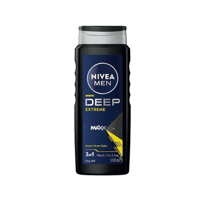 Nivea Men Deep Extreme Shower Gel for Men - 16.91 fl oz Deep Cleansing Body Wash