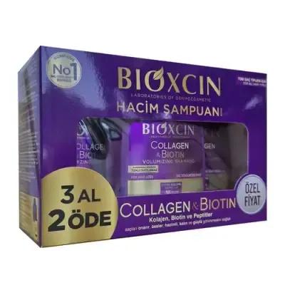 Bioxcin Collagen Biotin Volumizing Shampoo: Strengthens, Repairs & Promotes Hair Growth - Paraben & Silicone Free - 300m