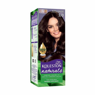 Wella Koleston Naturals 3/0 Dark Brown Hair Dye: Long Lasting Color & Gray Coverage with Coconut Oil for Intense Shine Wella Dark Brown Hair Dye: Gray Coverage & Coconut Oil hair dye, dark brown hair dye, gray hair coverage, long lasting hair color, Wella Koleston Naturals, at home hair color, coconut oil hair dye, 3/0 dark brown hair dye, hair color, hair coloring, beauty, personal care, gray coverage, root touch up, hair treatment, coconut oil, nourishing hair dye, easy application, vibrant color, long-la
