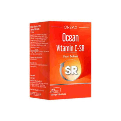 Ocean Vitamin C 500mg Sustained Release Tablets: Boost Immune System & Antioxidant Support - 30 Count