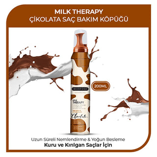 Morfose Milk Therapy Chocolate Hair Mousse: Revitalize Dry, Damaged Hair with Milk Protein & Amino Acids - Color Safe Volumizing Treatment Morfose Milk Therapy Chocolate Hair Mousse - Repair & Revitalize hair mousse, milk therapy mousse, chocolate hair mousse, hair repair mousse, dry hair treatment, damaged hair treatment, color safe hair mousse, hair volumizing mousse, hair protein treatment, amino acid hair treatment, hair care, hair styling, milk protein, amino acids, dry hair, damaged hair, color protec
