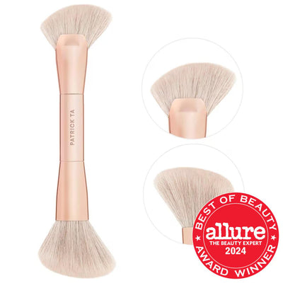 Brand Name Not Identified Precision Dual Ended Sculpting Brush by [Brand Name] - Vegan Makeup Brush for Contouring & Hig
