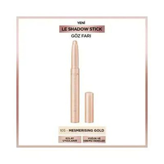 Loreal Paris Le Shadow Stick: Mesmerizing Gold Eyeshadow - Shimmer, Easy Application, Portable - Perfect for Beginners & Touch-Ups! Loreal Gold Eyeshadow Stick: Shimmer & Easy Application eye shadow stick, gold eyeshadow, shimmer eyeshadow, easy application eyeshadow, Loreal eyeshadow, mesmerizing gold eyeshadow, eyeshadow for beginners, portable eyeshadow, eyeshadow, eye makeup, gold shimmer, quick makeup, makeup stick, portable makeup, travel makeup, beauty, cosmetics, eye color, easy eyeshadow, Loreal Pa