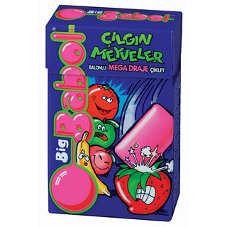 Big Babol Mixed Fruit Gum package, Big Babol Mega Candies in colorful box Big Babol Mixed Fruit Gum - Delicious Mega Candies for Kids | 36 g Big Babol Mixed Fruit Gum - Fun Treat for Kids big-babol, mixed-fruit-gum, candy-for-kids, fruity-flavors, mega-candies, treats-for-children, fun-snacks, party-favors, sugar-candy, ai-generated