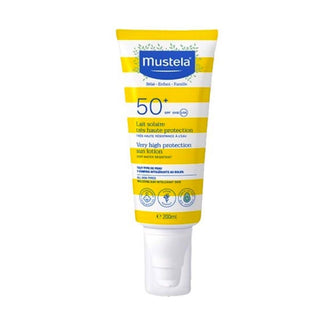 Mustela SPF50+ Sunscreen Lotion for Babies & Adults - Waterproof & Gentle on Sensitive Skin Mustela SPF50+ Sunscreen Lotion for Sensitive Skin sunscreen lotion, SPF 50+, baby sun care, family sun protection, sensitive skin sunscreen, waterproof sunscreen, gentle sunscreen, baby skincare, family skincare, outdoor protection, sun protection for all ages