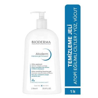 bioderma atoderm intensive foaming gel 1 litre bottle, gentle cleansing gel for dry skin Bioderma Atoderm Intensive Foaming Gel - Gentle Cleansing | 1 Litre Bioderma Atoderm Intensive Foaming Gel - 1 Litre bioderma, foaming-gel, dry-skin, gentle-cleanser, baby-friendly, skincare, soap-free, face-and-body, hydrating, ai-generated