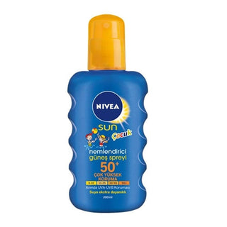 Nivea Nivea Sun Kids Nemlendirici Güneş Spreyi SPF 50+ 200 ml - Moisturizing Sunscreen Spray for Kids Nivea Sun Kids SPF 50+ Sunscreen Spray - Moisturizing Protection Nivea Sun Kids, SPF 50+ sunscreen spray, moisturizing sun protection, children's sunscreen, water-resistant sunscreen, kids sun spray, sun protection for children, Nivea sunscreen, high SPF sunscreen