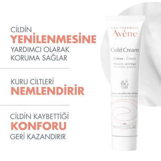 Avene Cold Creme Moisturizing Cream for Dry Skin - Soothing, Vitamin A Rich, Gentle Skincare for All Ages