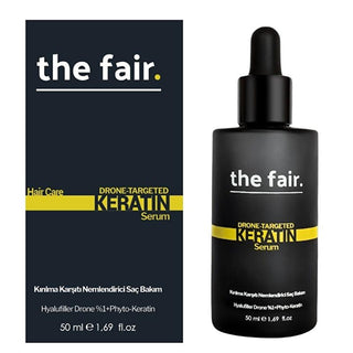 the fair. Drone-Targeted Hair Keratin Serum for Nourished & Strengthened Hair - 50 ml the fair. Drone-Targeted Hair Keratin Serum - Nourish & Strengthen Hair Hair Keratin Serum, Vegan Hair Care, Reduce Hair Loss, Drone Technology Hair Serum, Keratin Hair Treatment, Hair Nourishment, Hair Strengthening, Vegan Keratin, Hyalufiller Drone Technology, Hair Growth, Hair Health, Natural Hair Care, Phyto-Keratin, Biotin, Vitamins, Hair Care for All Types