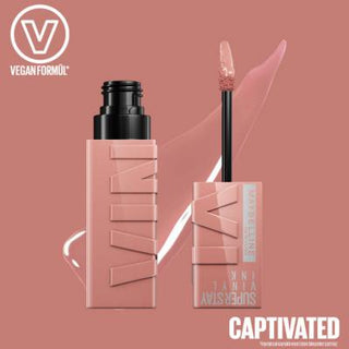 maybelline-super-stay-vinyl-ink-lipstick-95-captivated-front-view, maybelline-lipstick-swatch-95-captivated Maybelline New York Super Stay Vinyl Ink Lipstick - 95 Captivated Maybelline Super Stay Vinyl Ink Lipstick - 95 Captivated maybelline, liquid-lipstick, vinyl-ink, long-lasting, lip-color, makeup, women, ai-generated, beauty, captivated