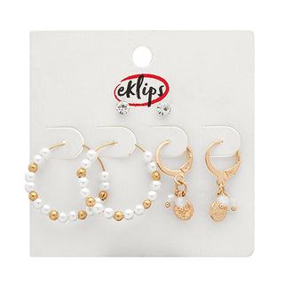 eklips gold hoop earrings, pearl detail gold earrings Eklips Gold Hoop Earrings - Elegant Pearl Detail | 2-Pack Eklips Gold Hoop Earrings - Elegant Pearl Detail eklips, gold-hoop-earrings, pearl-detail, fashion-accessories, women-jewelry, young-adults, elegant-earrings, casual-and-formal, gift-for-her, ai-generated
