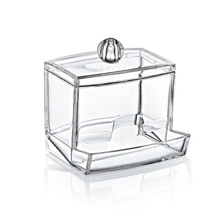 Bee Home Crystal Cotton Bud Container - Elegant Bathroom Storage for Baby Essentials