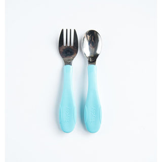 mycey stainless steel fork spoon set blue, mycey toddler utensils set Mycey Stainless Steel Fork Spoon Set - Blue | Child Safe Mycey Stainless Steel Fork Spoon Set - Blue mycey, fork-spoon-set, toddler-utensils, baby-feeding, child-safe, bpa-free, easy-to-use, self-feeding, dining, ai-generated