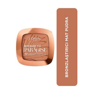 L'Oreal Paris Bronze to Paradise Matte Bronzer - 02 Baby One More Tan - Natural Sun Kissed Glow Bronzing Powder & Contou