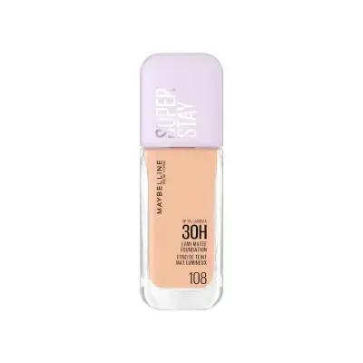 Maybelline Lumi Matte Foundation 108: Natural Matte Finish, Lasting Radiance - Lightweight, Buildable Coverage for Oily 